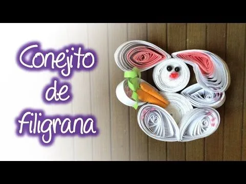 DIY) Conejito de filigrana de Papel - YouTube