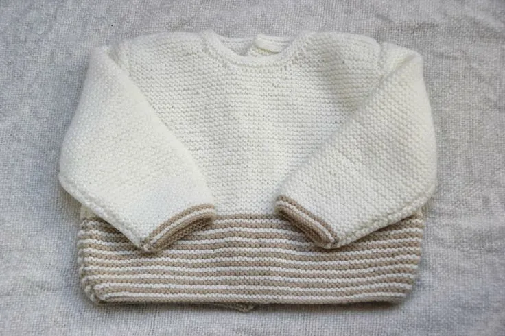 DIY Conjunto bebé: Cómo hacer jersey de lana (patrones grati...