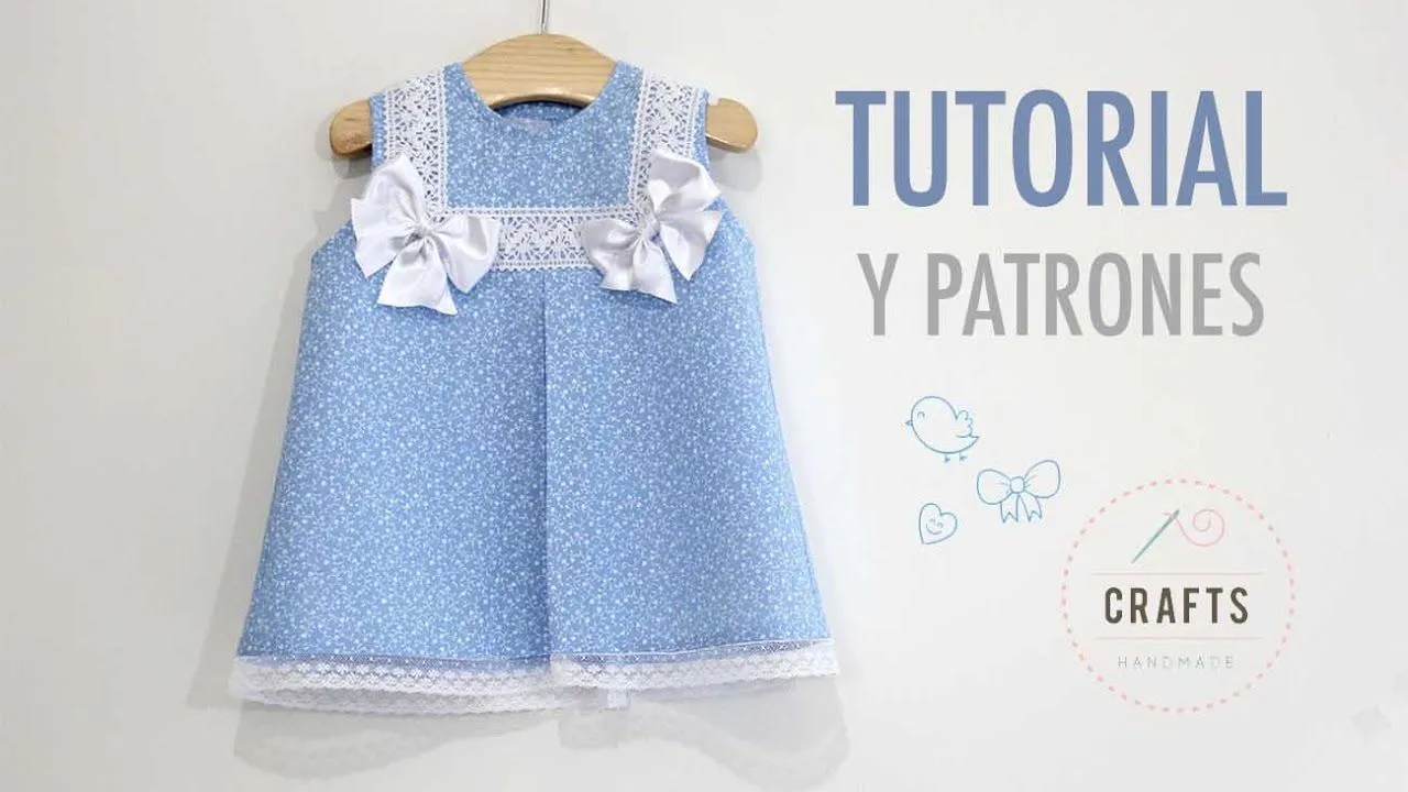 DIY Costura: Como hacer vestido para niñas con lazos (patrones gratis) -  YouTube