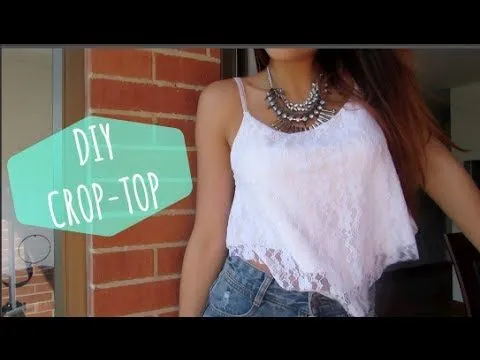 DIY Crop-Top para Verano ( Sin maquina de coser) - YouTube