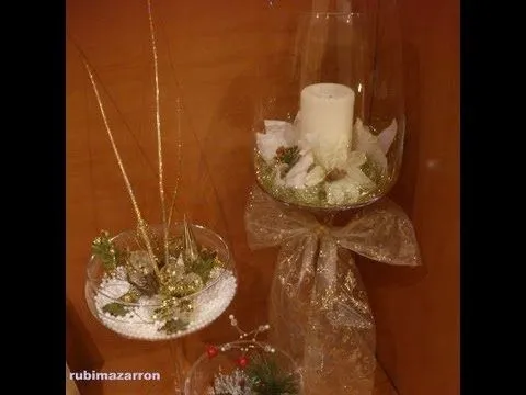 DIY: Decoración de navidad en copas . - YouTube