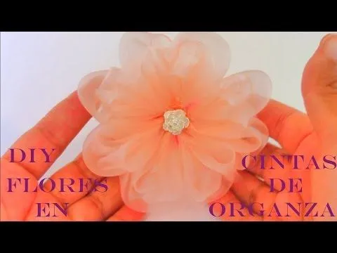 DIY flores Kanzashi en cintas de organza - Kanzashi flowers in ...