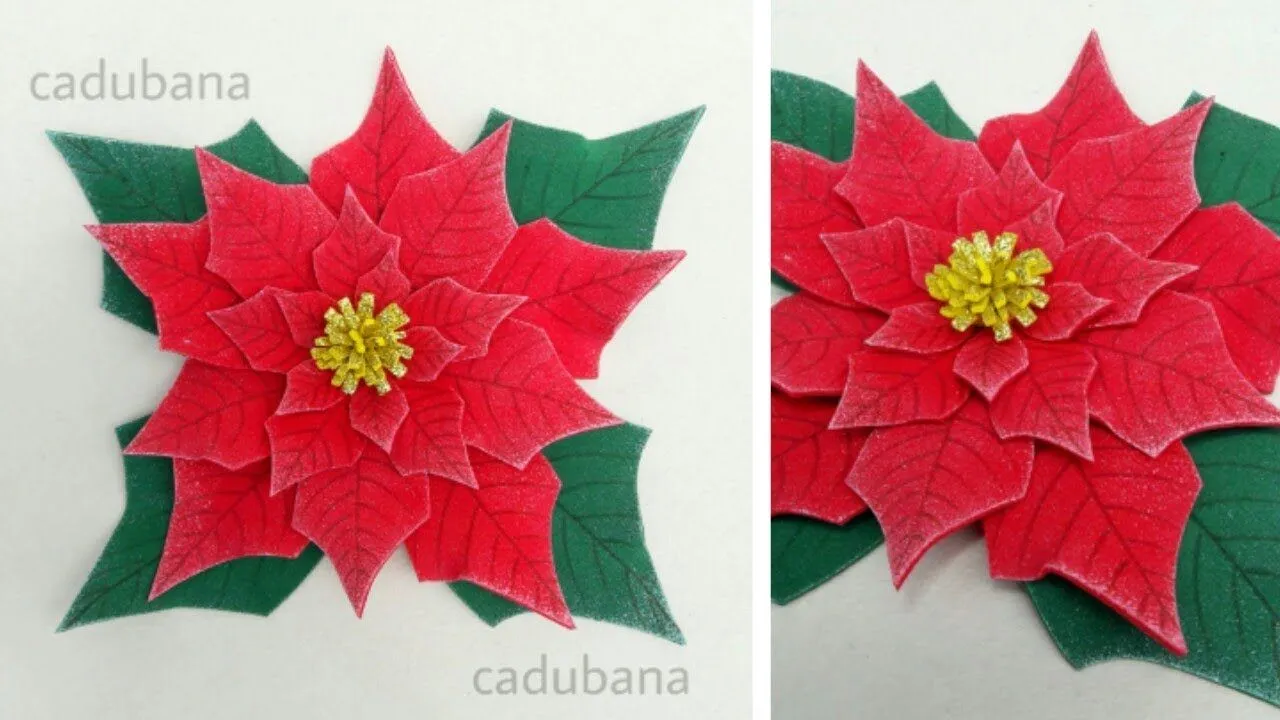 DIY flores navideñas fácil y rápido | CADUBANA - YouTube DIY flores navideñas fácil y rápido | CADUBANA - YouTube