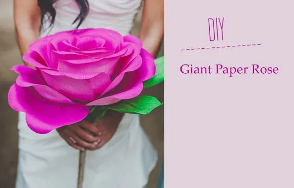 Diy: flores de papel gigantes - Blog de bodas de Una Boda Original