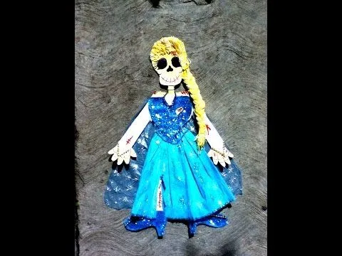 DIY Frozen Elsa vestir con papel esqueleto p1 Halloween ideas ...