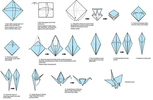 Diy: Grullas de Origami con papel celofan - Paperblog