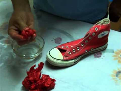 DIY: How to dye your old converse wih tissue paper. Como pintar ...