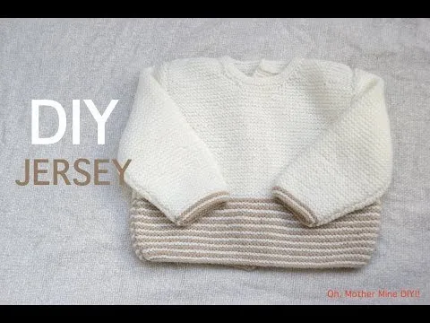 DIY Jersey bebe de 3 a 6 meses PARTE 1 (Tejer con dos agujas ...