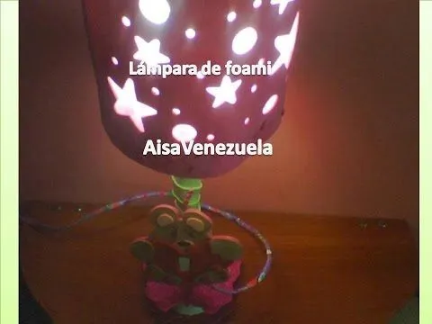 DIY: LAMPARA DE FOAMI MESITA DE NOCHE III - YouTube