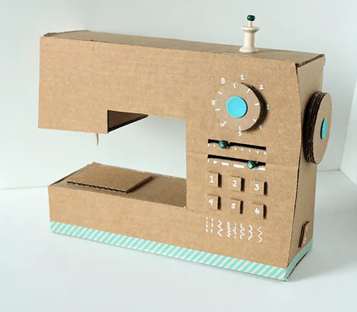 DIY Cómo hacer una máquina de coser de cartón | Manualidades ...