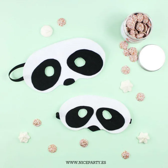 DIY máscara de oso panda para niños y mayores