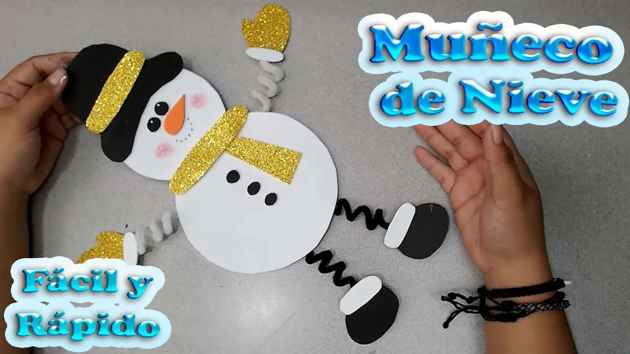 ☃️☃️DIY☃️☃️ Como hacer un Muñeco de Nieve de foamy fácil y rápido - YouTube