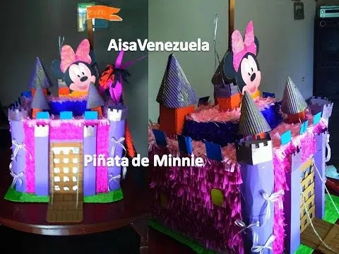 diy: piñata castillo minnie - YouTube