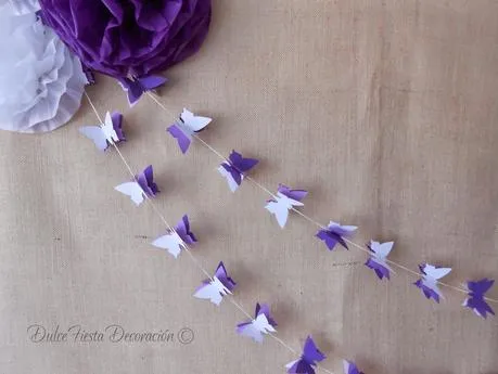 DIY Pompones de papel y guirnaldas Mariposas - Paperblog