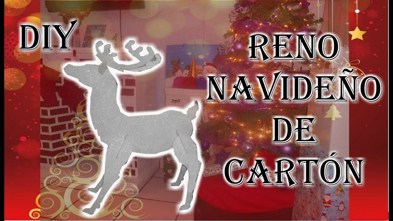 DIY Reno Navideño de Cartón - YouTube
