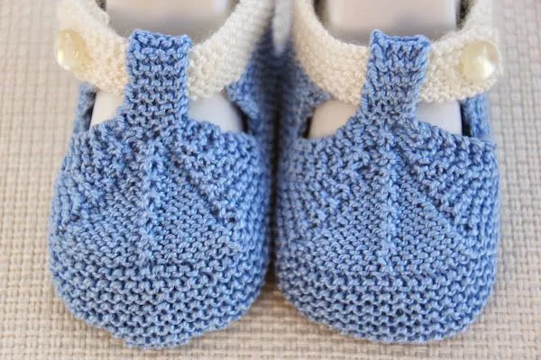 DIY Cómo tejer patucos sandalias bebe con dos agujas | Aprender ...