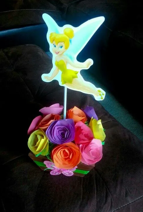 DIY Tinkerbell Party Centerpiece Decoration | Invitations ...