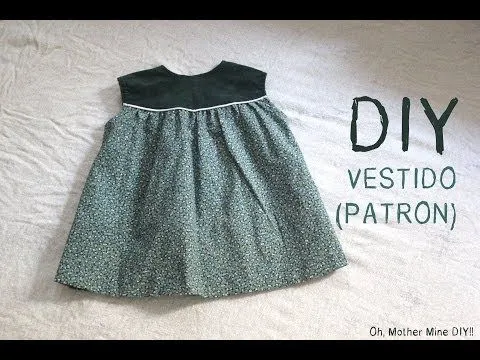 DIY Como hacer vestido de niña patrones incluidos talla 6 meses ...