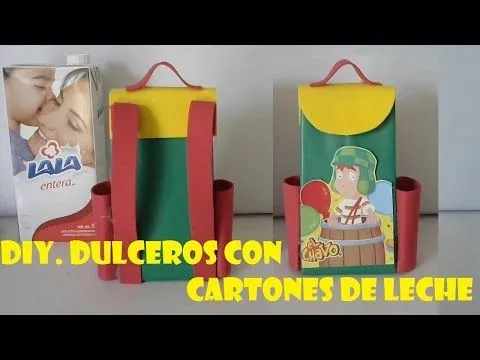 DIY.COMO HACER DULCERO DEL CHAVO DEL OCHO CON CARTONES DE LECHE ...