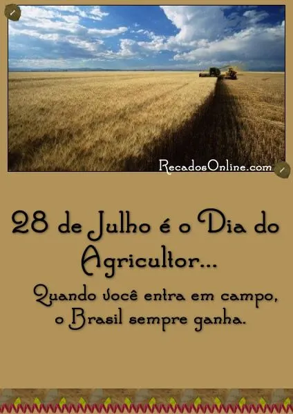 Dia do Agricultor - Imagens, Mensagens e Frases para Facebook
