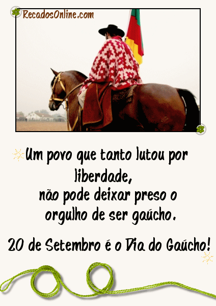 Dia do Gaúcho - Imagens, Mensagens e Frases para Facebook