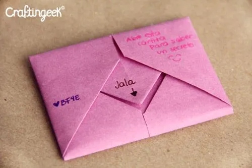 Como doblar una carta de amor - Imagui