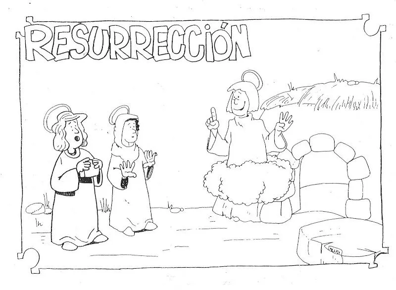 Dibujos para niños para colorear de la muerte y resurrección de ...