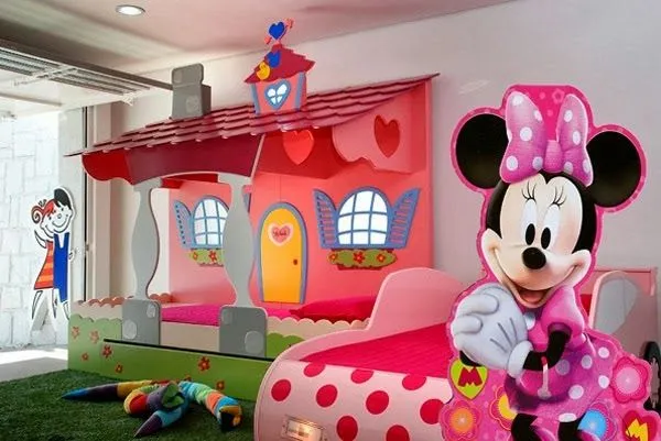 Dormitorio Temático Minnie Mouse : Diseño y Decoración del Hogar ...