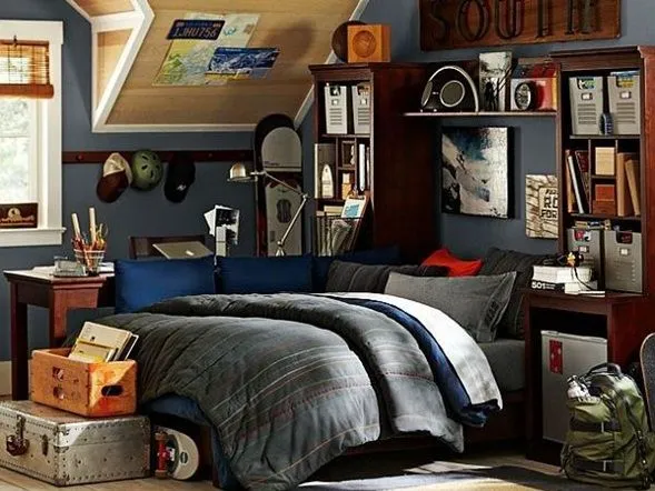 Dormitorios para Adolescentes Varones en Paredes Gris | Decoración ...