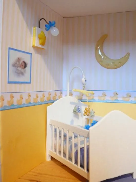 Dormitorios para bebés en celeste y amarillo - Dormitorios colores ...