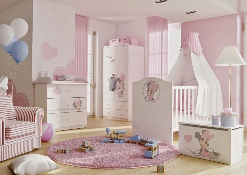 Dormitorios para bebés tema Minnie - Dormitorios colores y estilos
