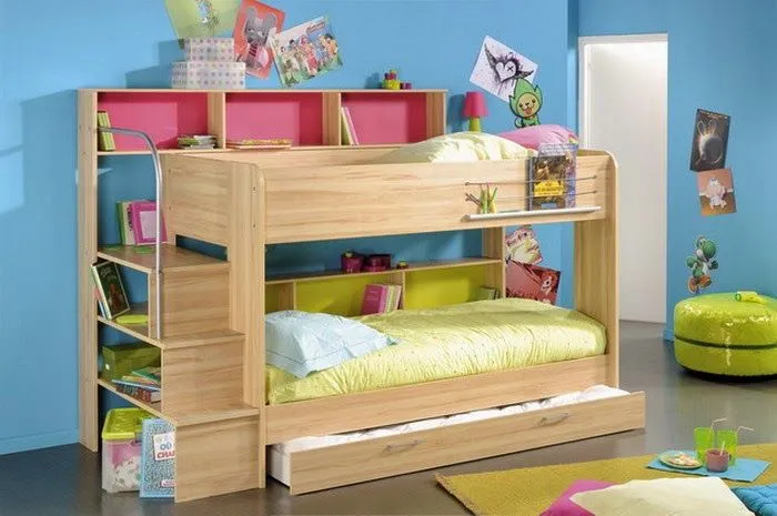 Dormitorios con camas literas para niños - Dormitorios colores y ...