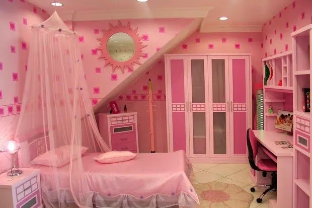 Dormitorios color rosa para niña - Colores en casa