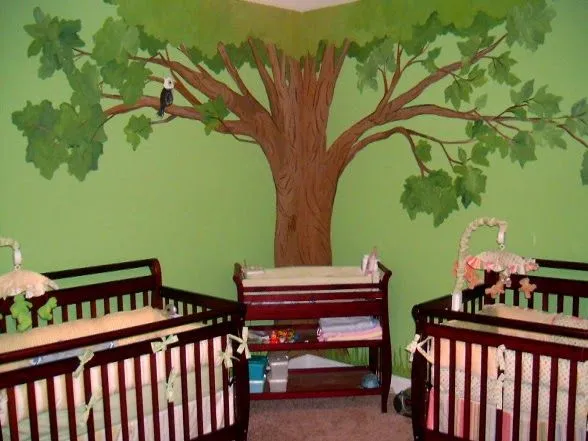 Dormitorios color verde para bebés - Dormitorios colores y estilos