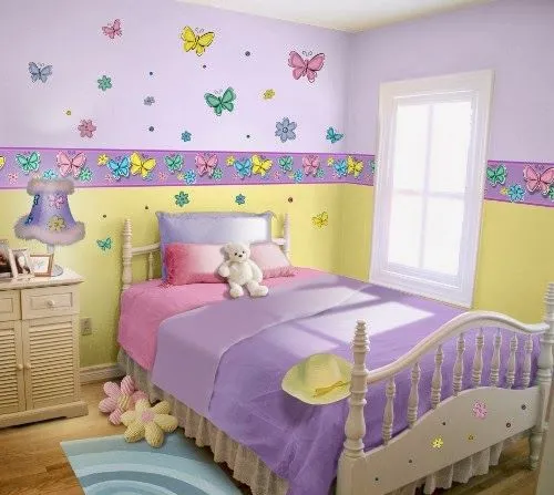 Dormitorios para niñas con mariposas - Dormitorios colores y estilos