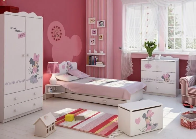 Dormitorios para niñas tema Minnie - Dormitorios colores y estilos