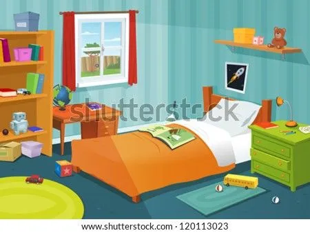 Algunos Dormitorios De Niños / Ilustración De Un Dormitorio De ...