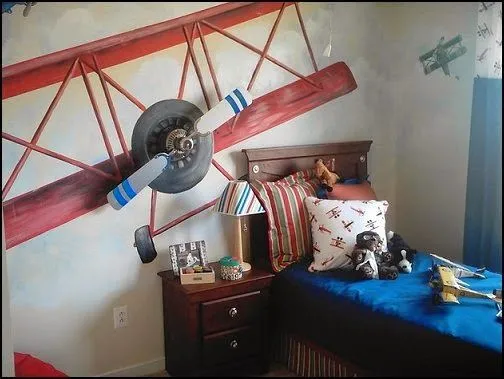 Dormitorios tema aviones - Dormitorios colores y estilos