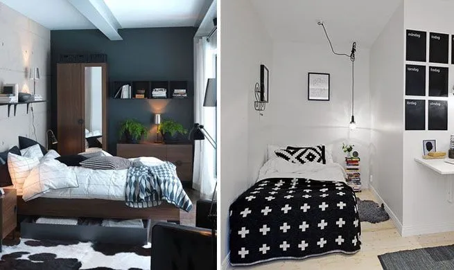 Decover: #RT: Dormitorios pequeños: ejemplos de decoración