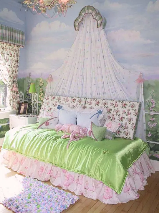 Como hacer un dosel para cama de princesas — Habitaciones Tematicas