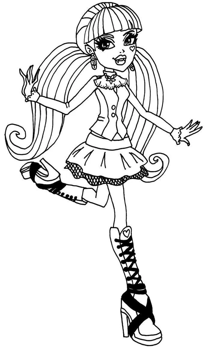 Draculaura Monster High Coloring Page | Coloring Pages of Epicness |…