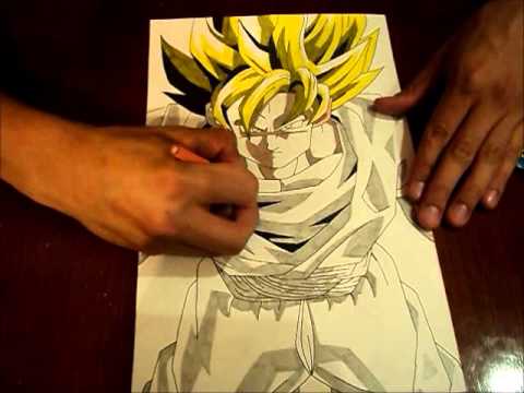 Dragon Ball Z - como dibujar a Goku super sayayin - YouTube