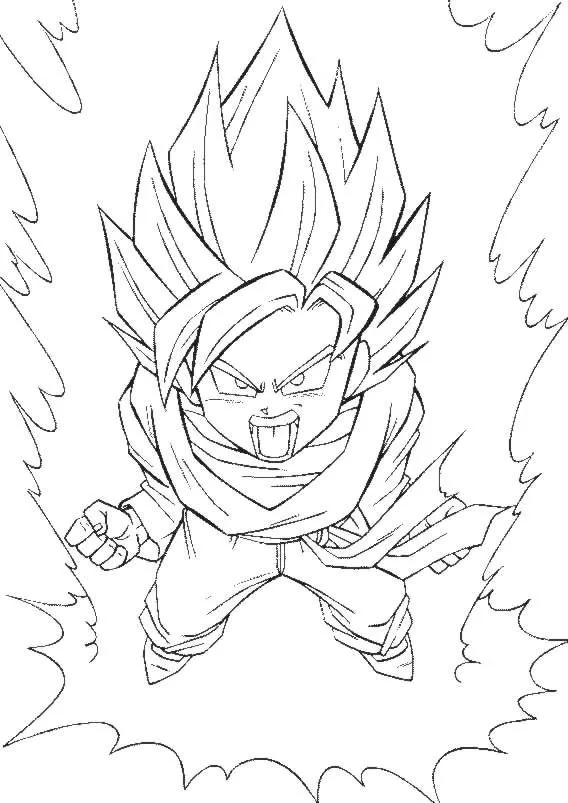 Goku y vegeta para colorear fase 4 - Imagui