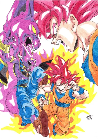 Dragonball Z Battle of Gods Goku VS Bills Colour by TriiGuN on ...