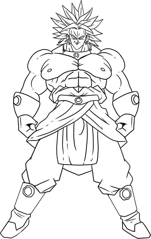 dragonball z broly Colouring Pages