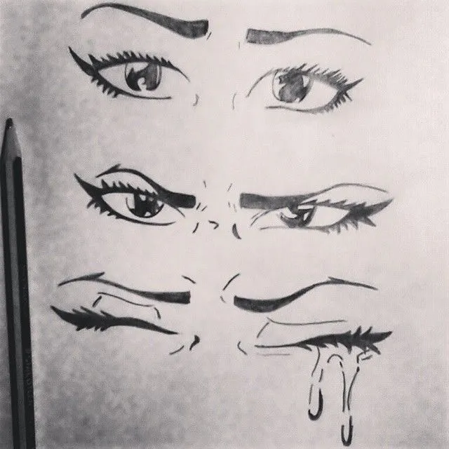 Draw #Dibujo #Eyes #Ojos #Angry #Sad #Cry #Enojada #Triste ...