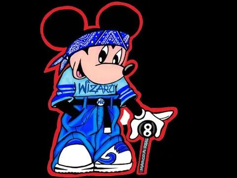 Drawing a gangsta MICKEY MOUSE 2 - (Chicano Rap Music) - YouTube