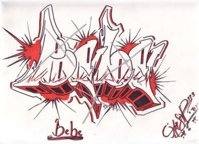 Drawing Graffiti Alphabet Design on Paper / Graffiti Alphabet ...