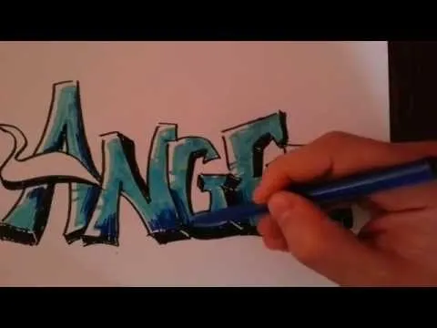 Drawing a Graffiti | Angel - YouTube