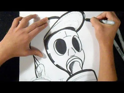 Drawing: Mascara de Gas Graffiti - YouTube